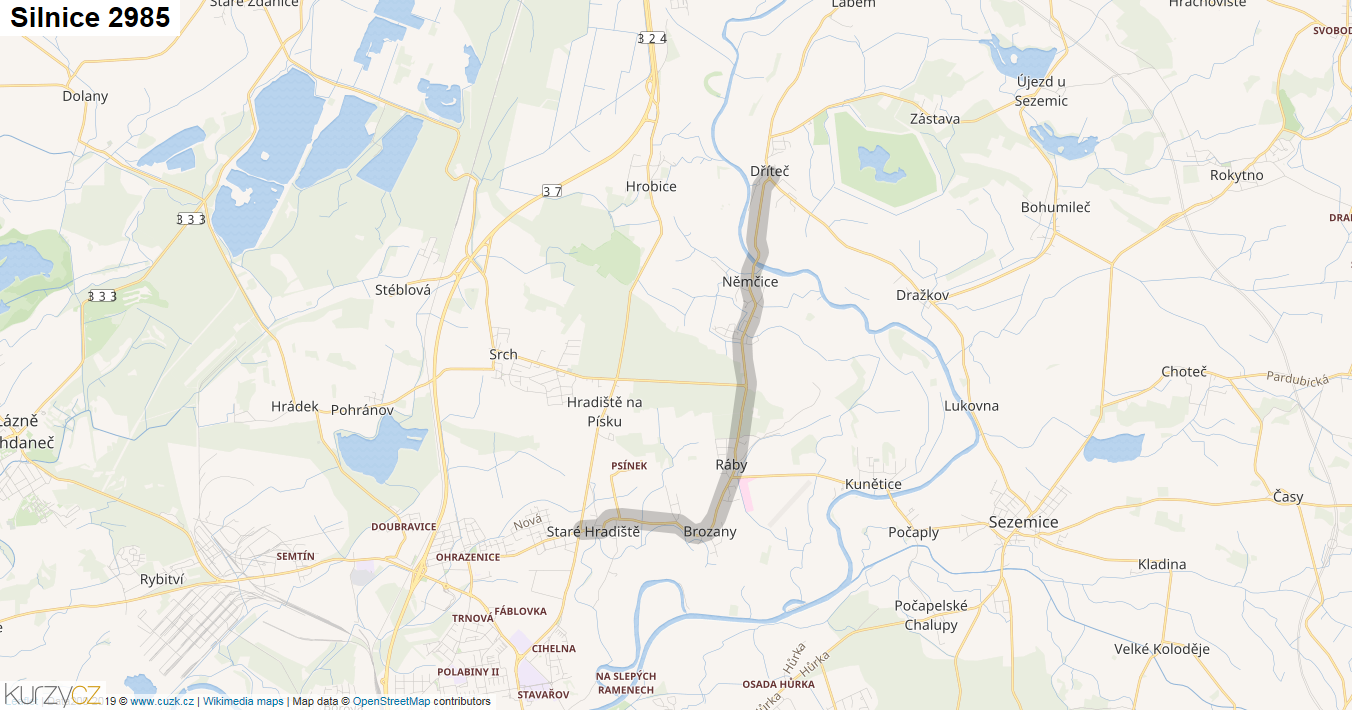Silnice 2985 - mapa Silnice 2985