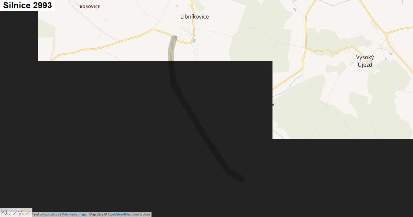 Silnice 2993 - mapa Silnice 2993