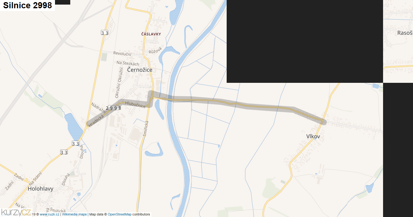 Silnice 2998 - mapa Silnice 2998