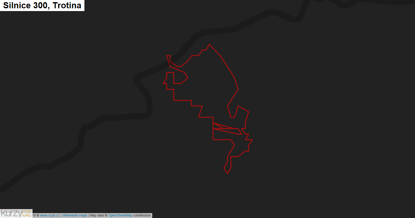Trotina, Silnice 300 - Mapa