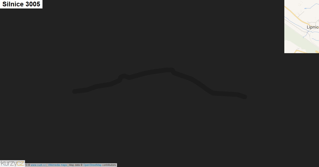 Silnice 3005 - mapa Silnice 3005