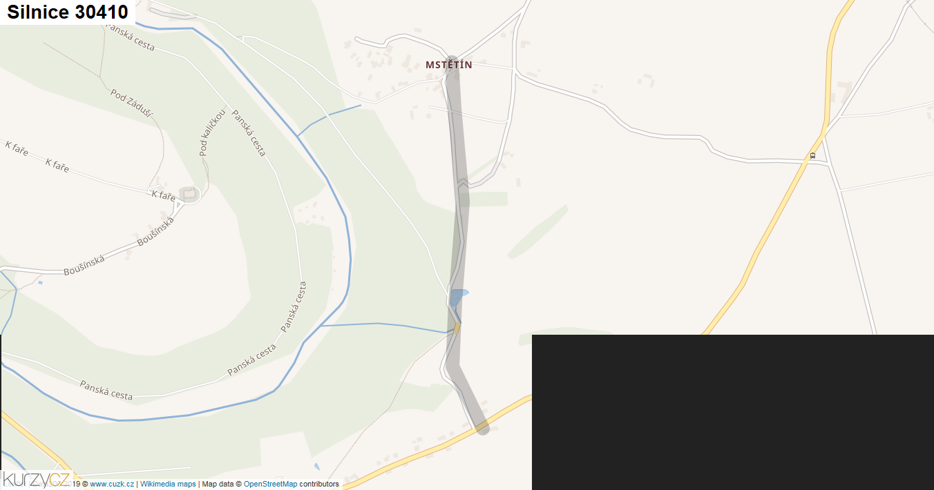 Silnice 30410 - mapa Silnice 30410
