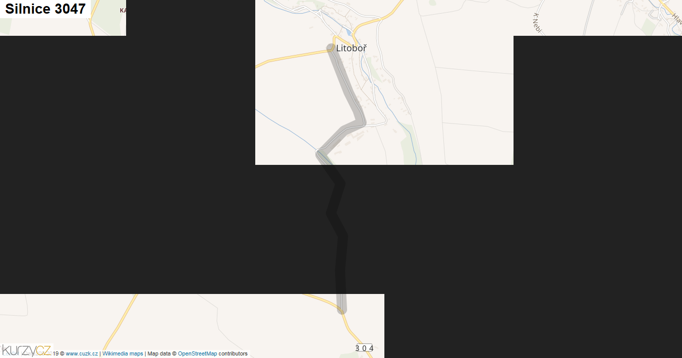 Silnice 3047 - mapa Silnice 3047