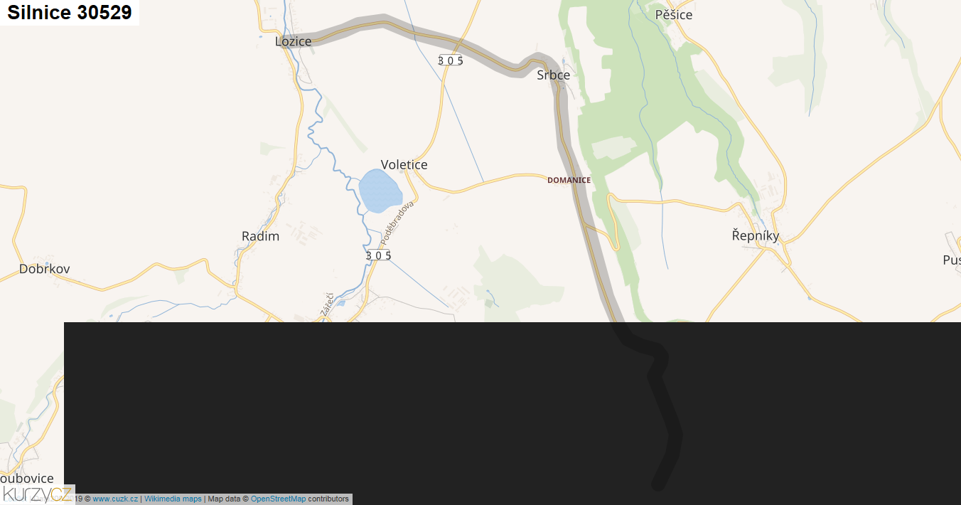 Silnice 30529 - mapa Silnice 30529