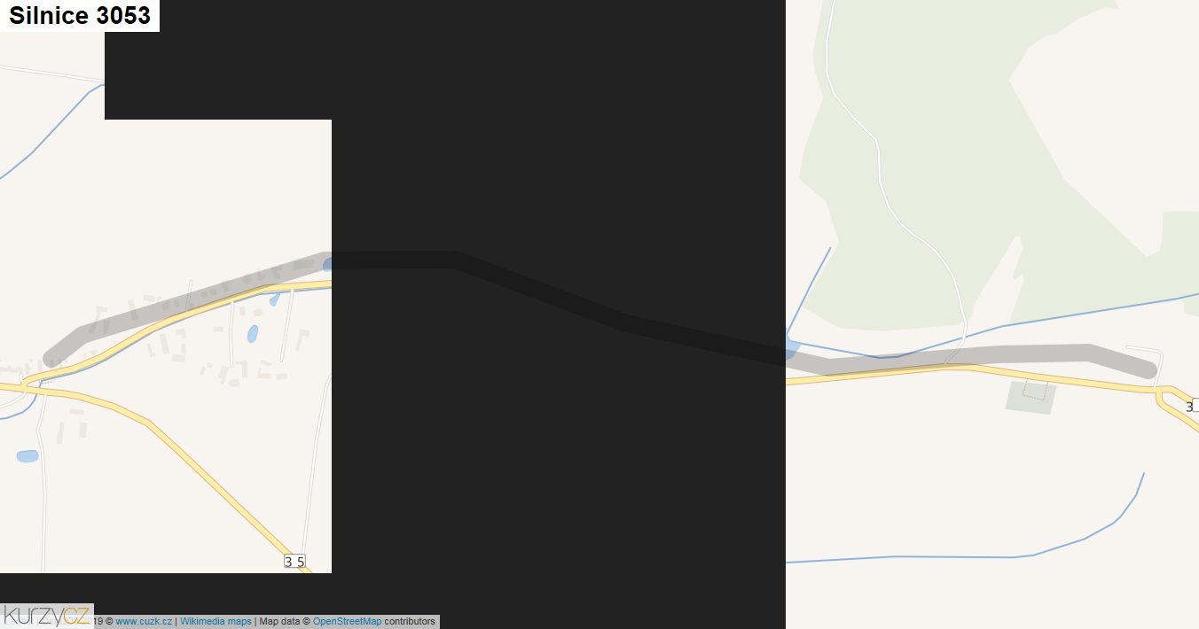 Silnice 3053 - mapa Silnice 3053