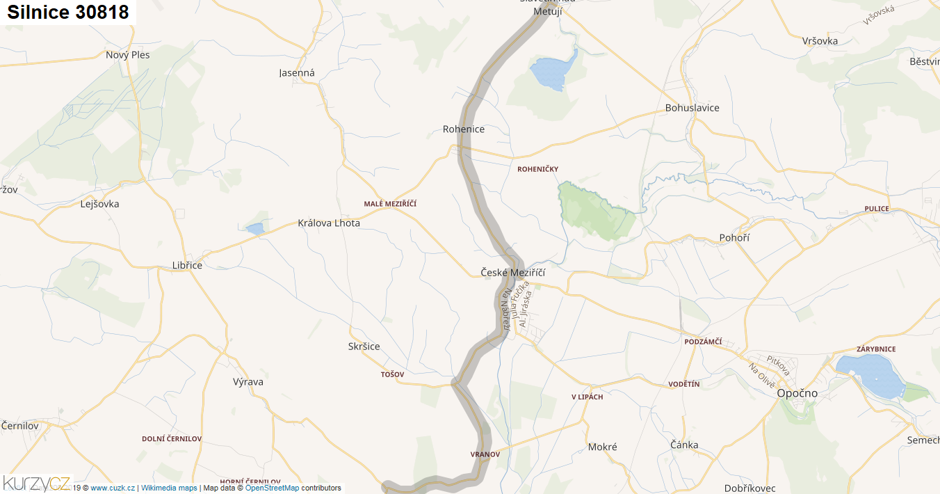 Silnice 30818 - mapa Silnice 30818