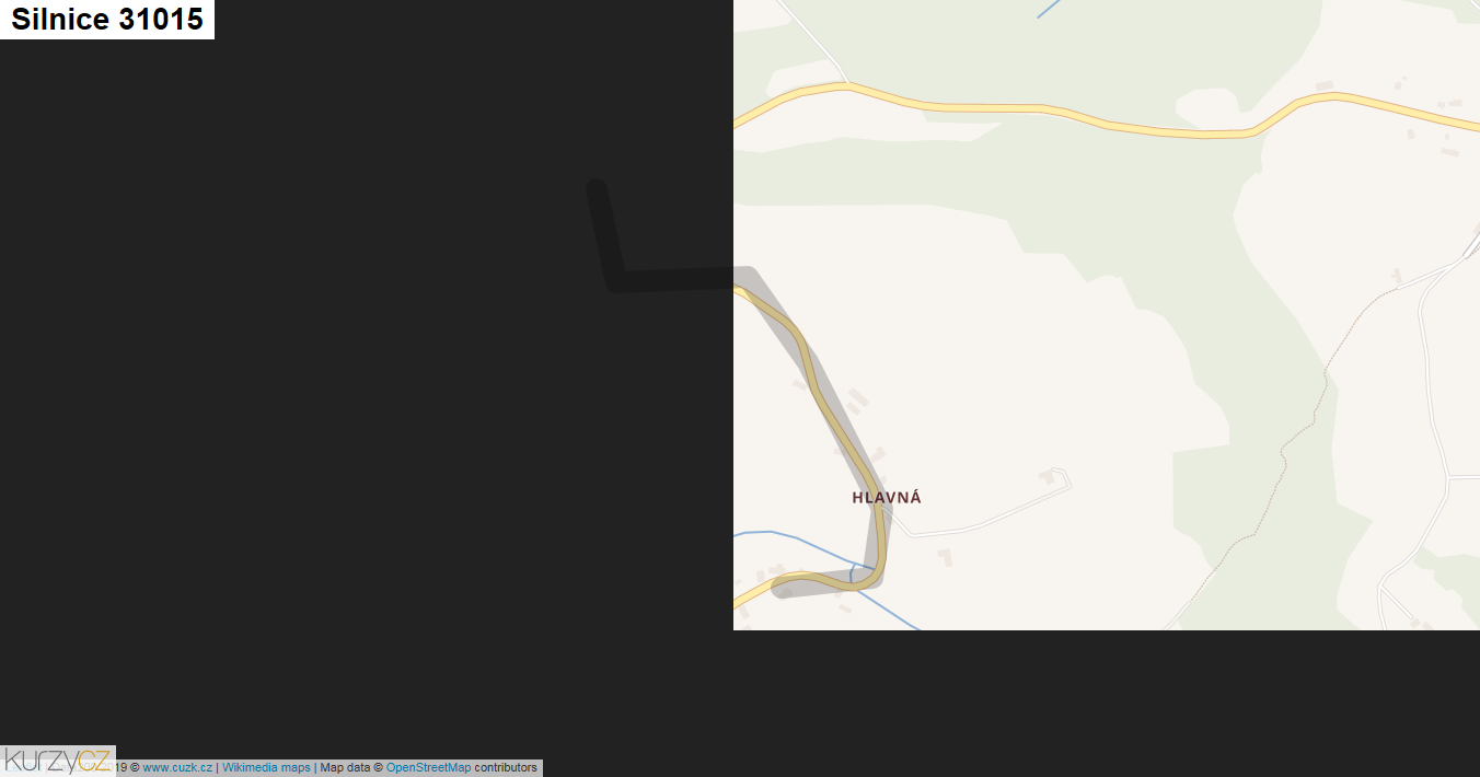 Silnice 31015 - mapa Silnice 31015
