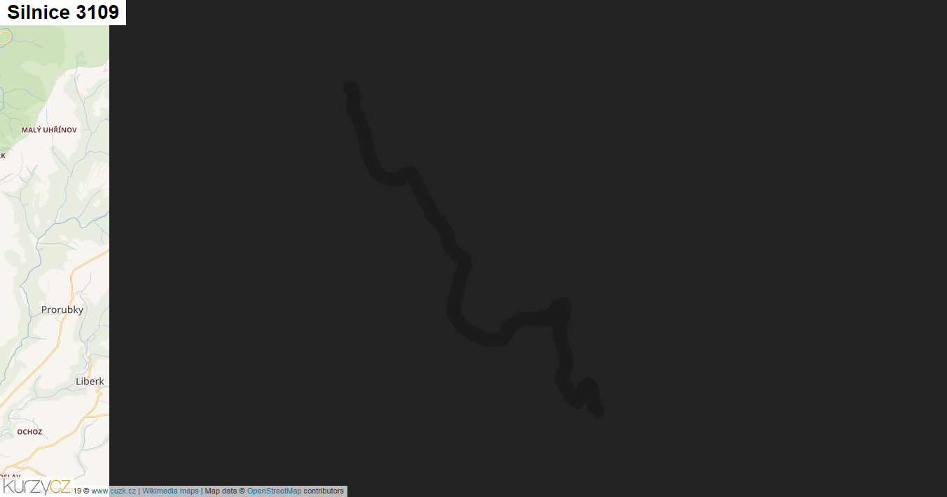 Silnice 3109 - mapa Silnice 3109