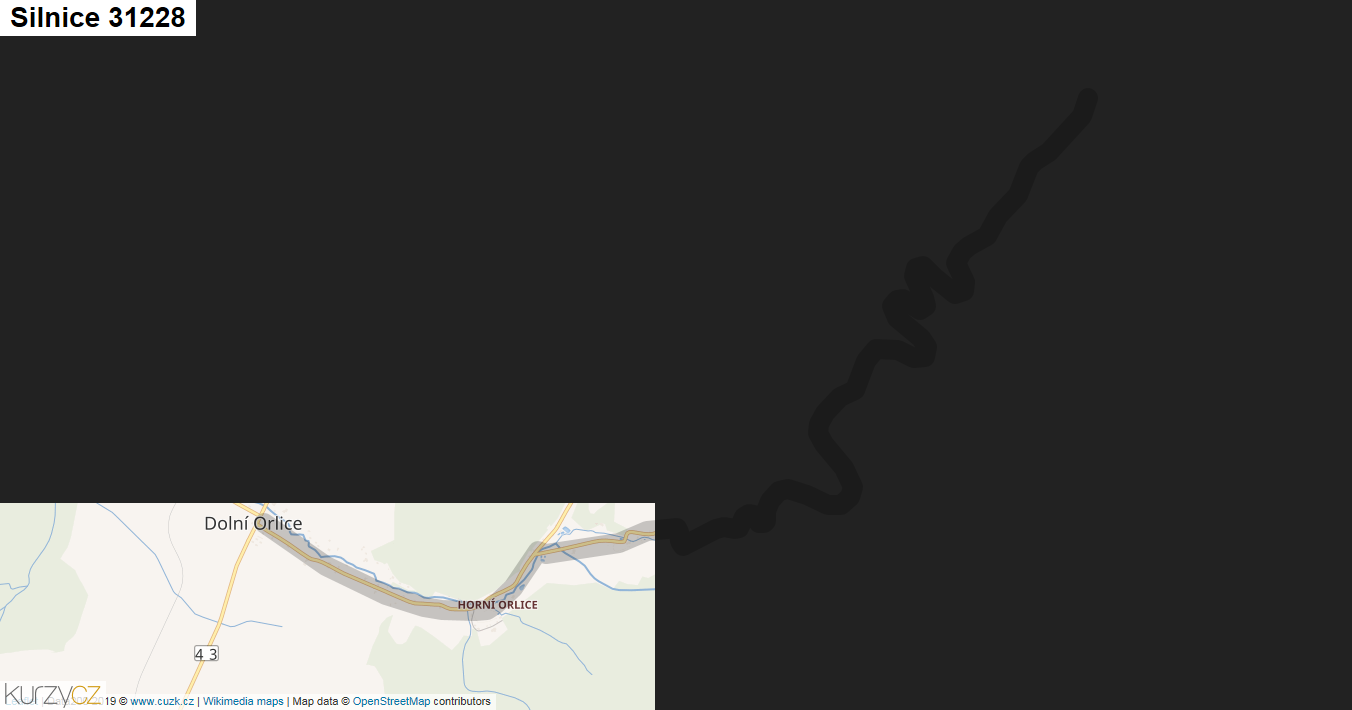 Silnice 31228 - mapa Silnice 31228