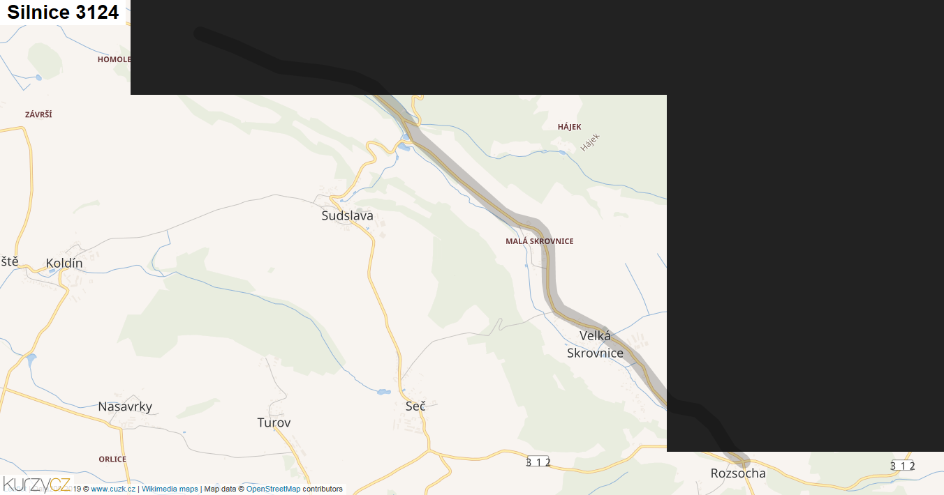 Silnice 3124 - mapa Silnice 3124