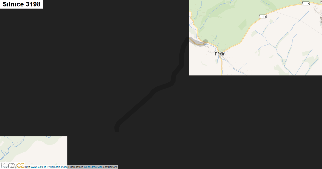 Silnice 3198 - mapa Silnice 3198