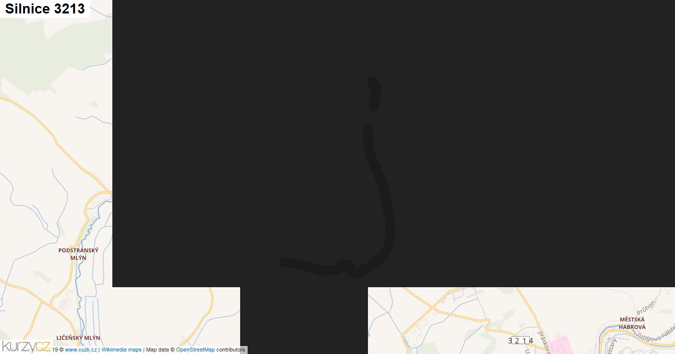 Silnice 3213 - mapa Silnice 3213