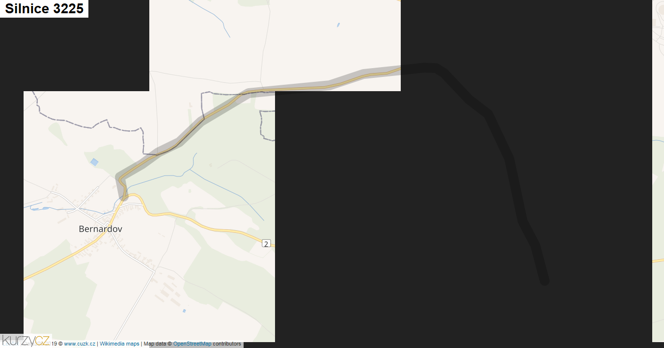 Silnice 3225 - mapa Silnice 3225