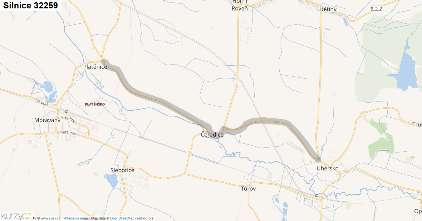 Silnice 32259 - mapa Silnice 32259