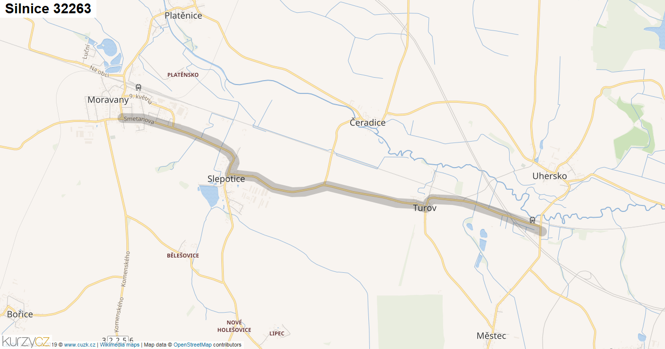 Silnice 32263 - mapa Silnice 32263
