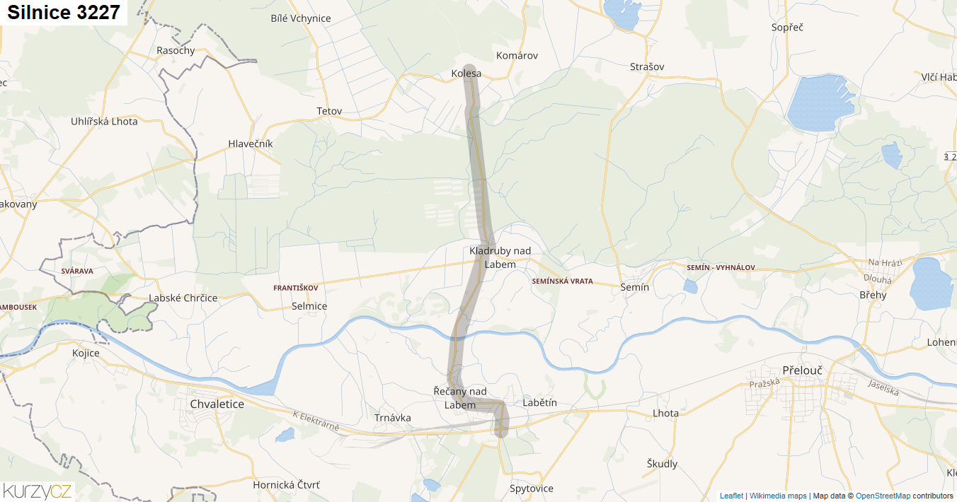 Silnice 3227 - mapa Silnice 3227