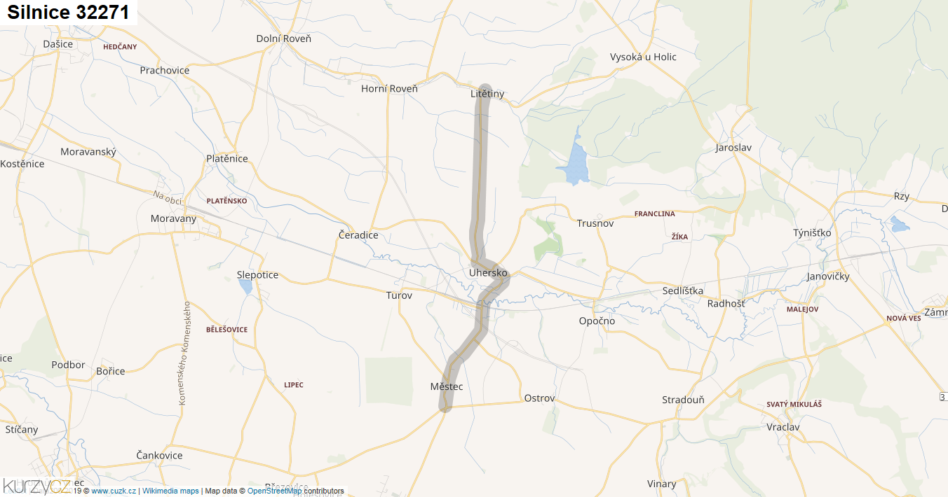 Silnice 32271 - mapa Silnice 32271