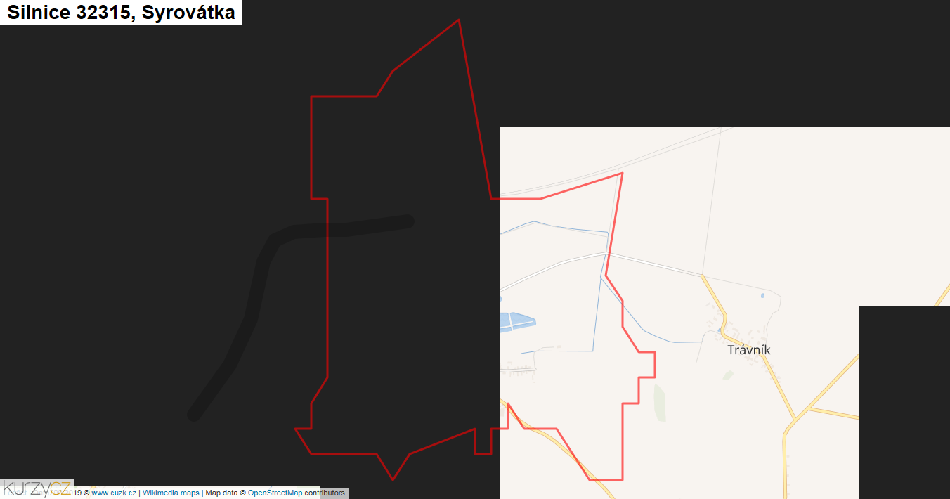 Syrovátka, Silnice 32315 - Mapa