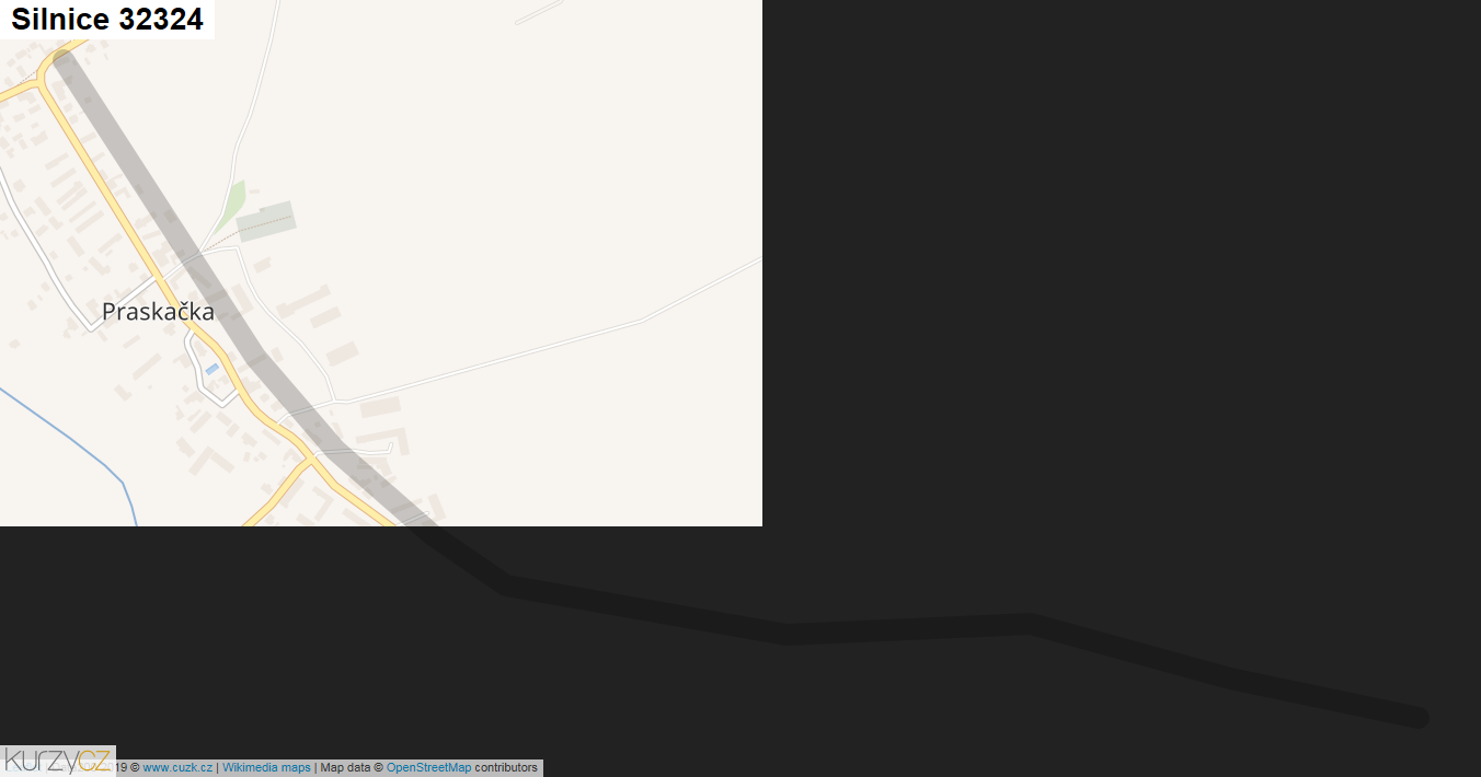 Silnice 32324 - mapa Silnice 32324