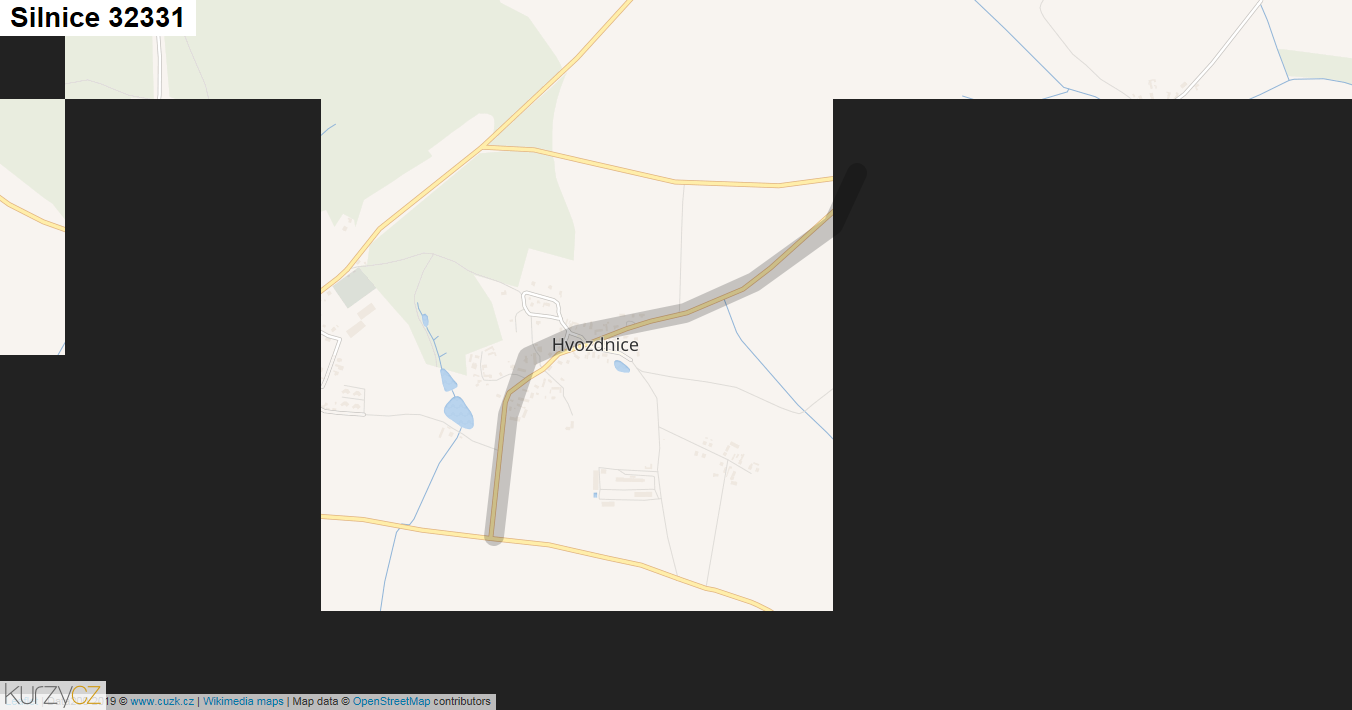 Silnice 32331 - mapa Silnice 32331