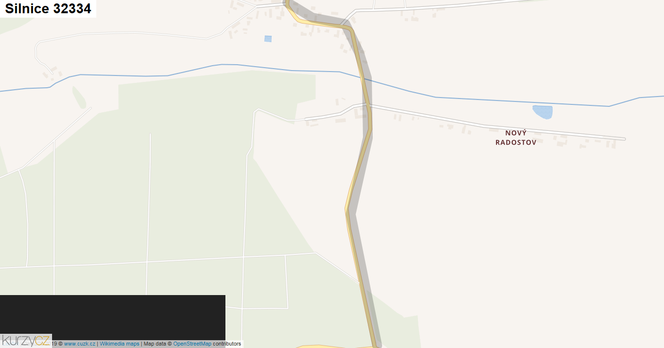 Silnice 32334 - mapa Silnice 32334
