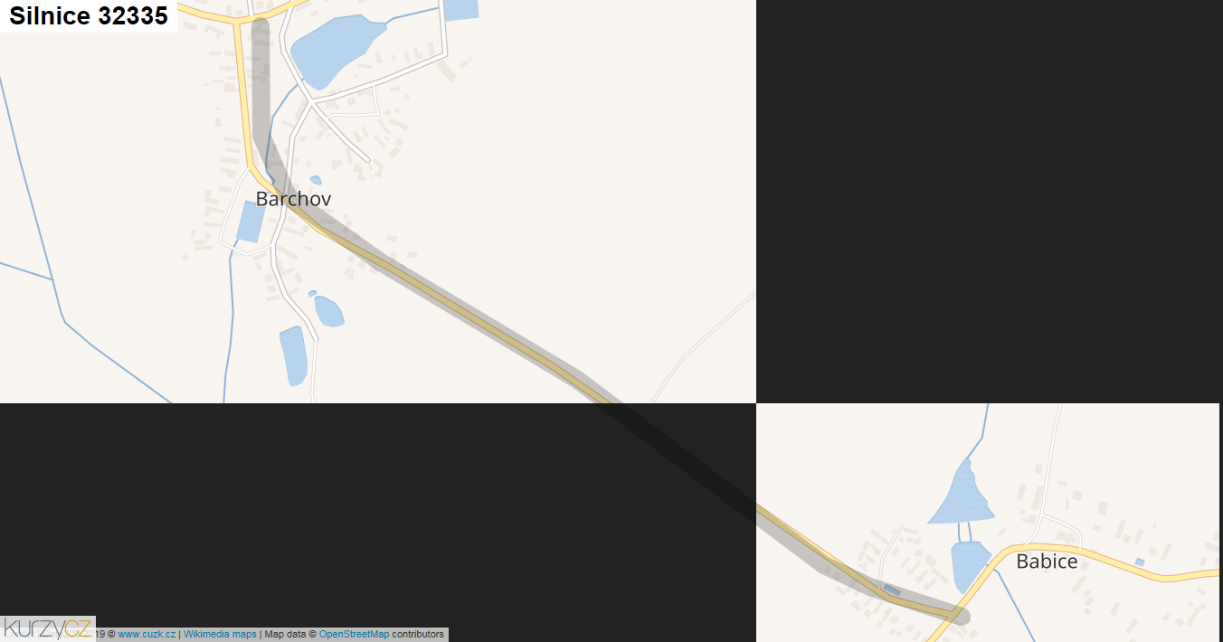 Silnice 32335 - mapa Silnice 32335