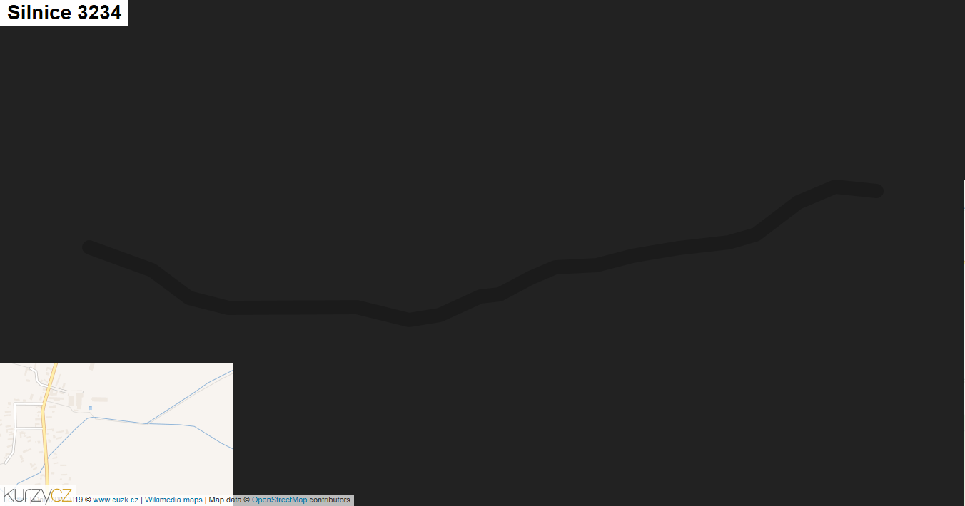 Silnice 3234 - mapa Silnice 3234