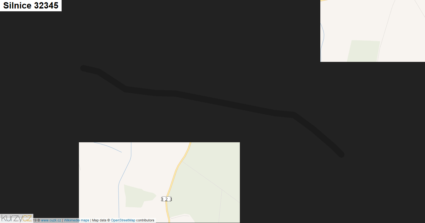 Silnice 32345 - mapa Silnice 32345