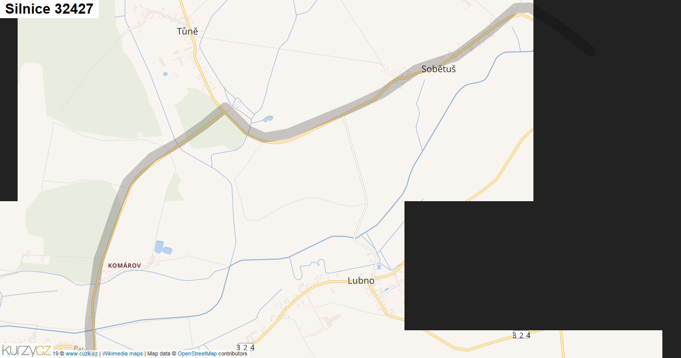 Silnice 32427 - mapa Silnice 32427