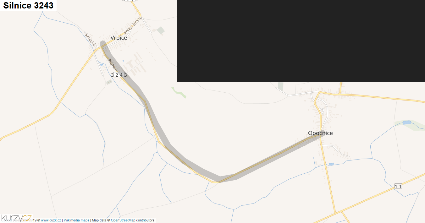 Silnice 3243 - mapa Silnice 3243
