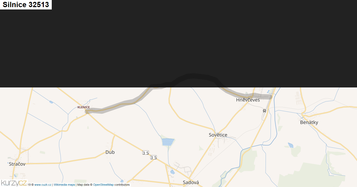 Silnice 32513 - mapa Silnice 32513