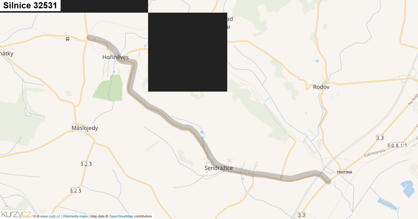 Silnice 32531 - mapa Silnice 32531