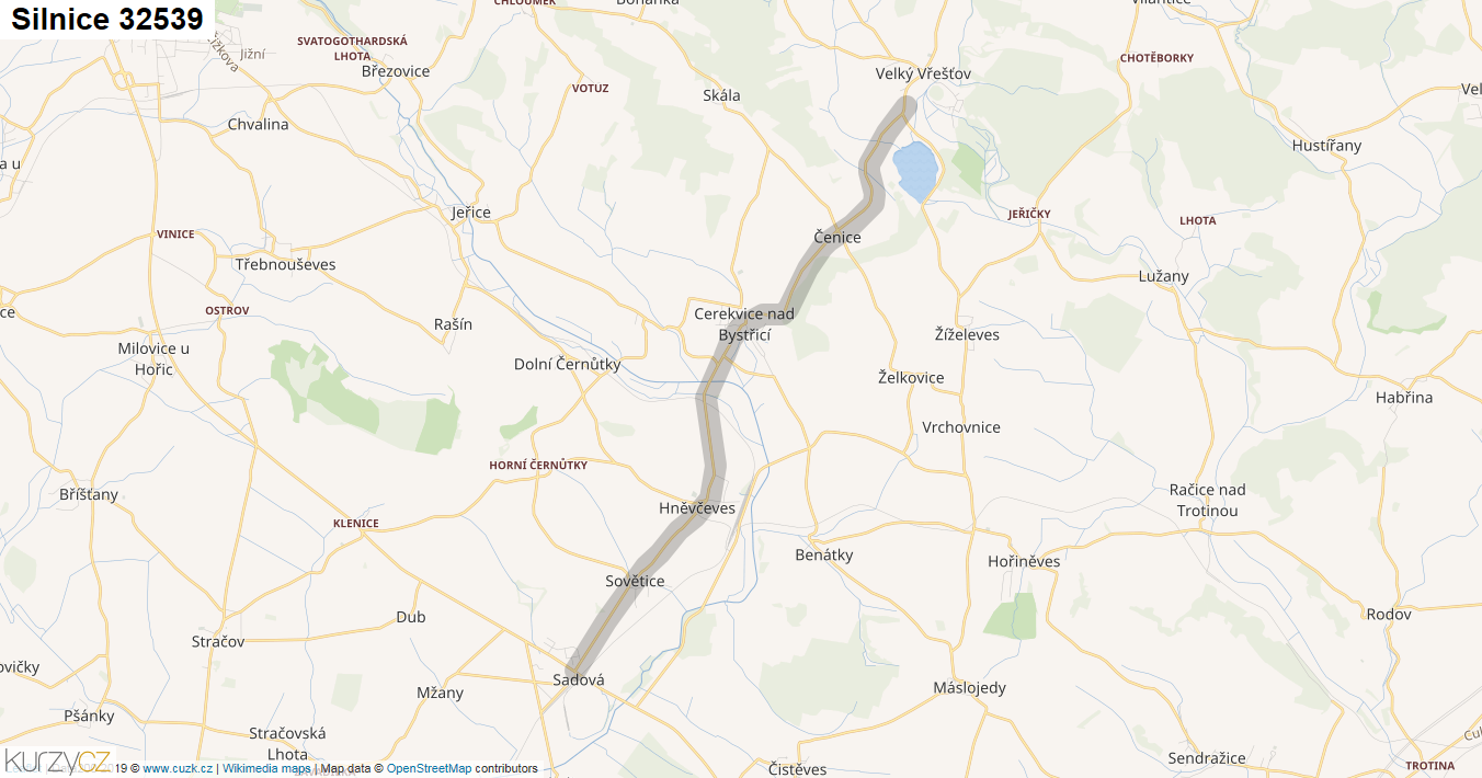 Silnice 32539 - mapa Silnice 32539