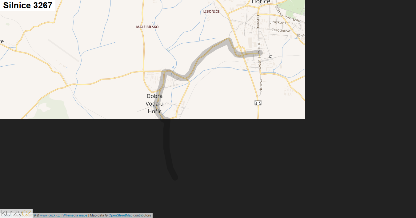 Silnice 3267 - mapa Silnice 3267