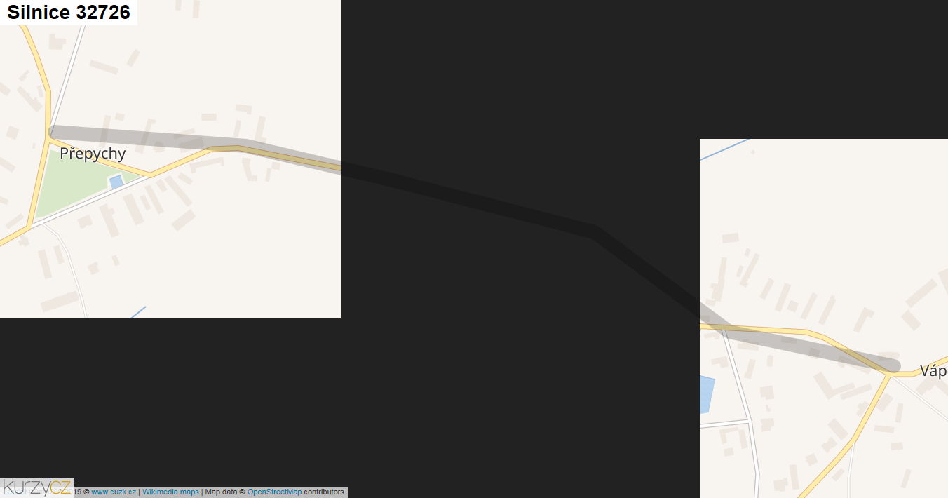 Silnice 32726 - mapa Silnice 32726