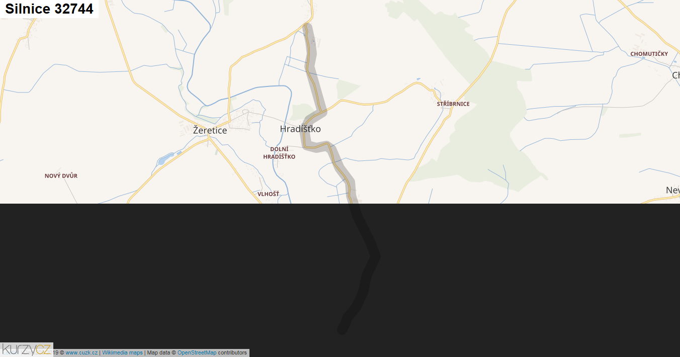 Silnice 32744 - mapa Silnice 32744