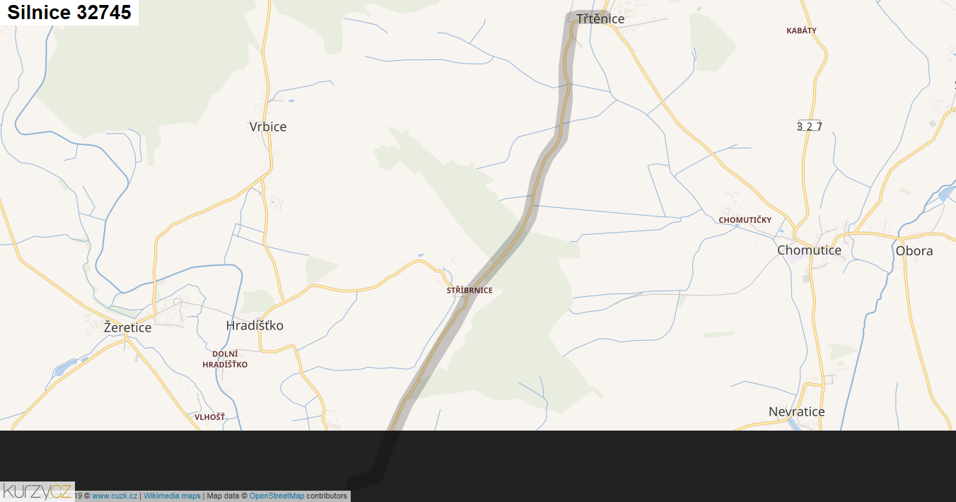 Silnice 32745 - mapa Silnice 32745