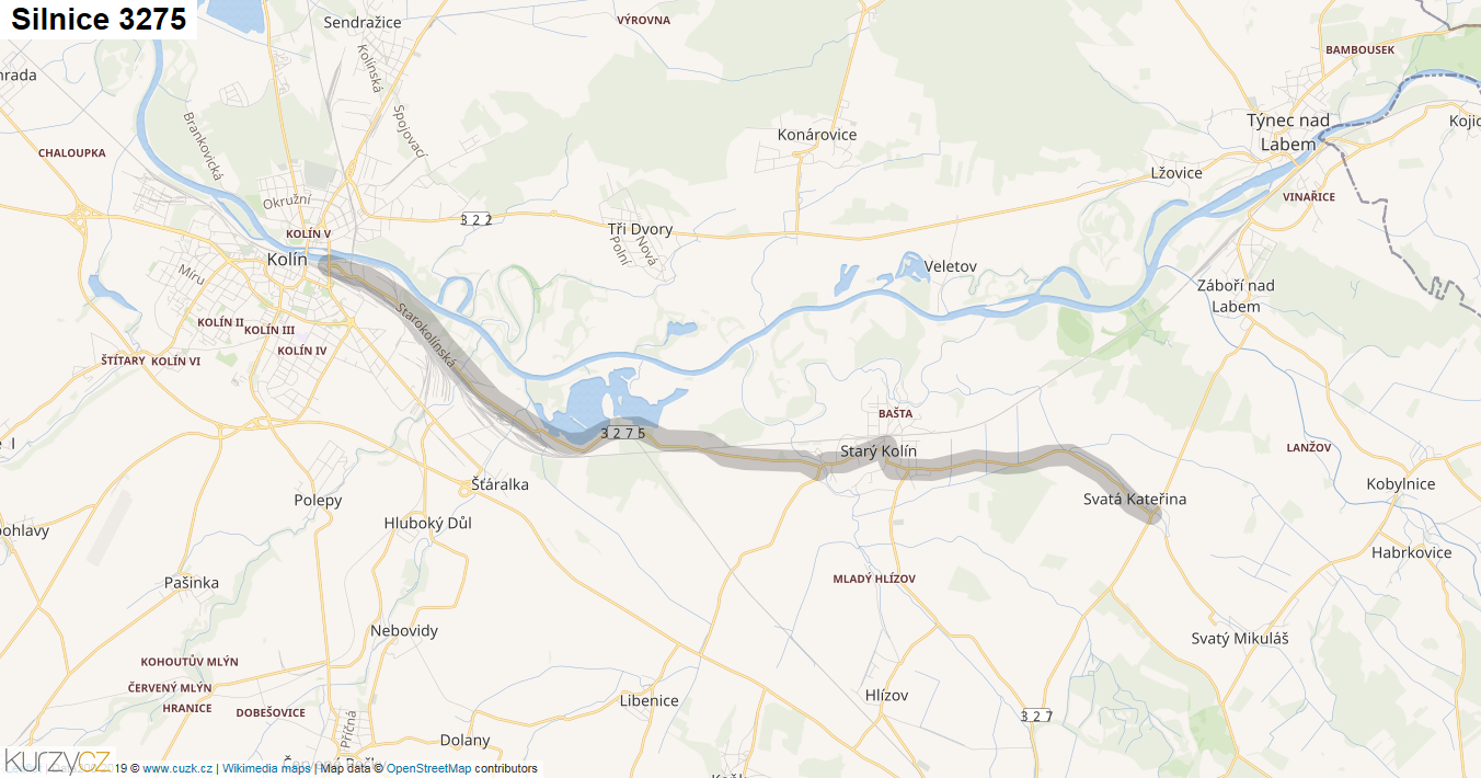 Silnice 3275 - mapa Silnice 3275