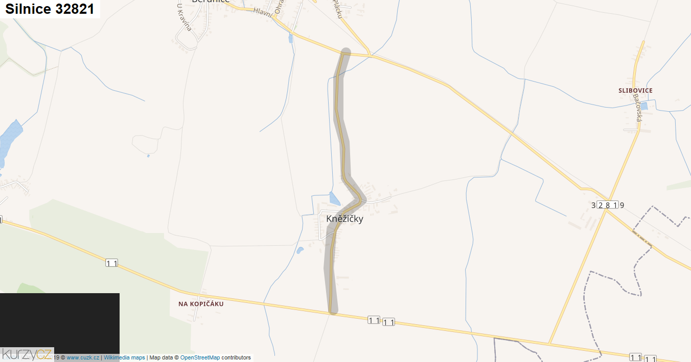 Silnice 32821 - mapa Silnice 32821