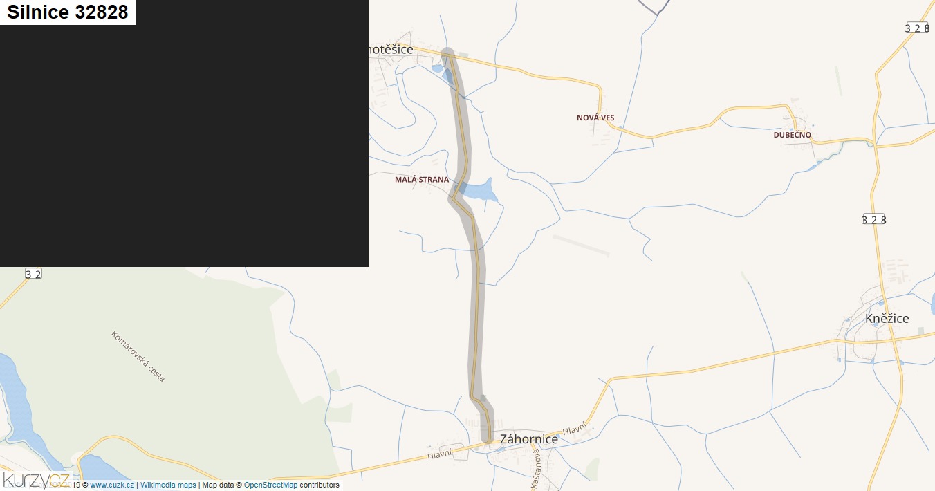 Silnice 32828 - mapa Silnice 32828