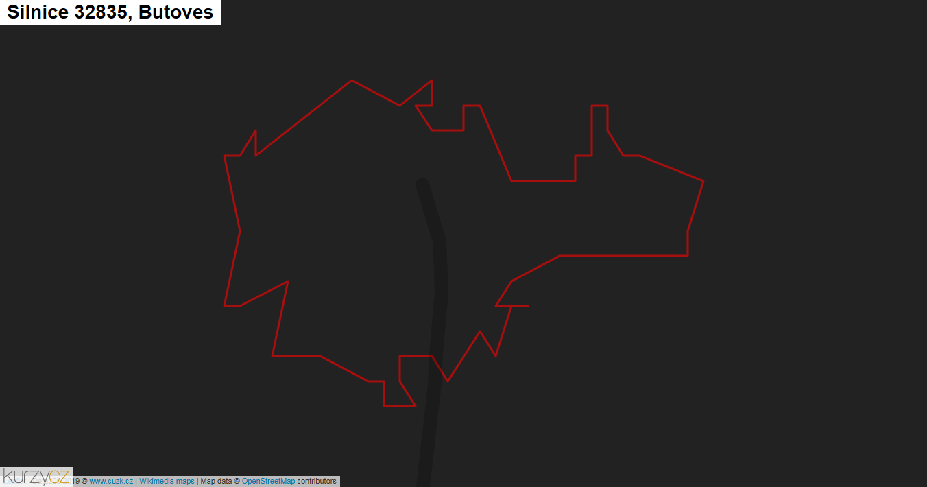 Butoves, Silnice 32835 - Mapa