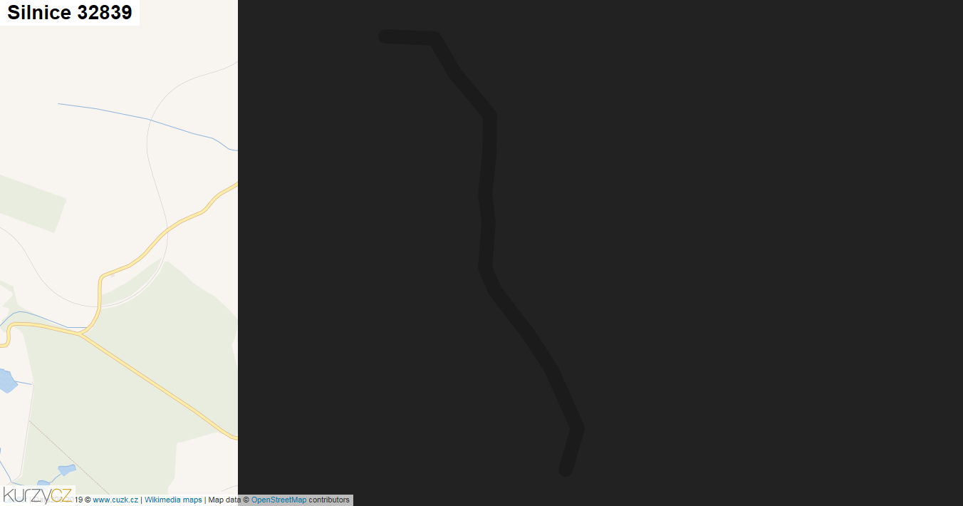 Silnice 32839 - mapa Silnice 32839