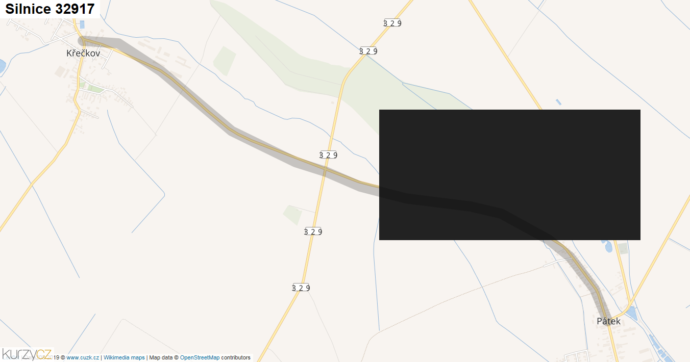 Silnice 32917 - mapa Silnice 32917