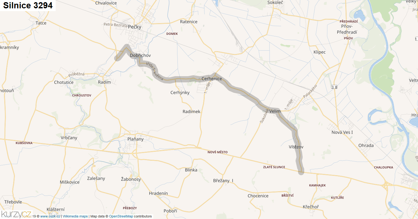 Silnice 3294 - mapa Silnice 3294