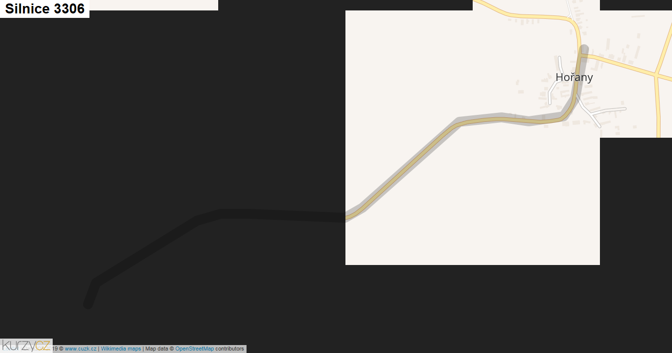 Silnice 3306 - mapa Silnice 3306
