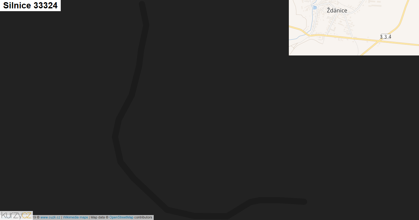 Silnice 33324 - mapa Silnice 33324
