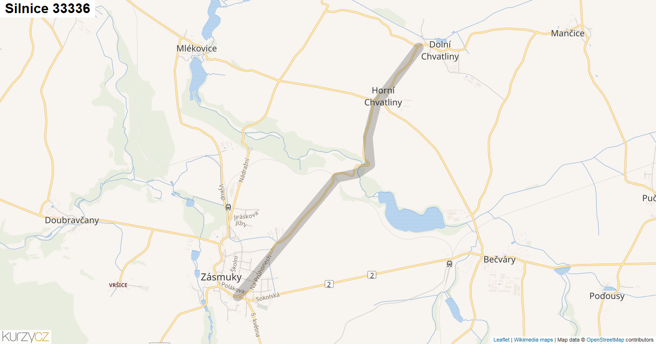 Silnice 33336 - mapa Silnice 33336