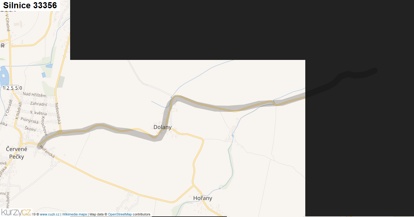 Silnice 33356 - mapa Silnice 33356