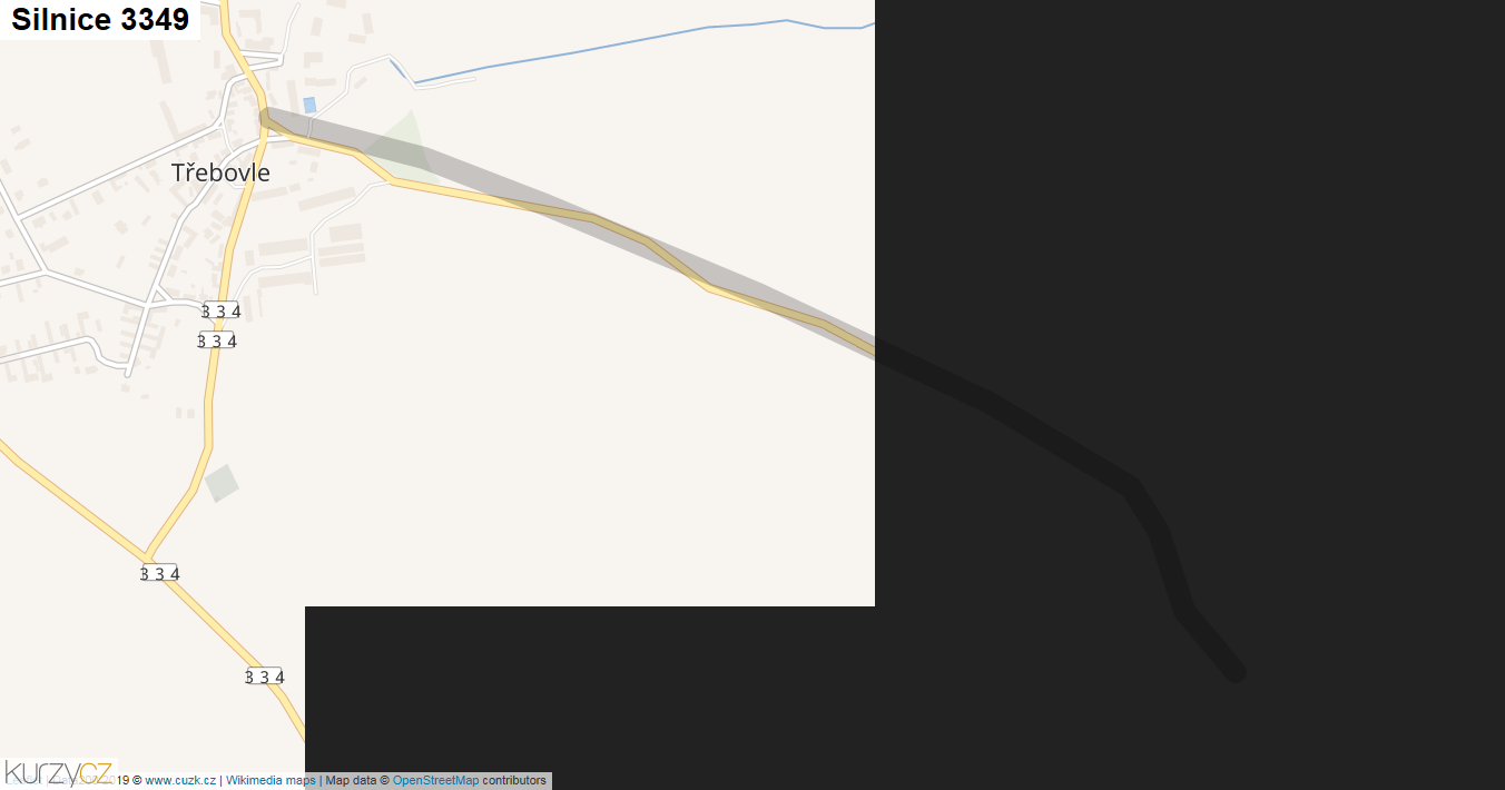 Silnice 3349 - mapa Silnice 3349