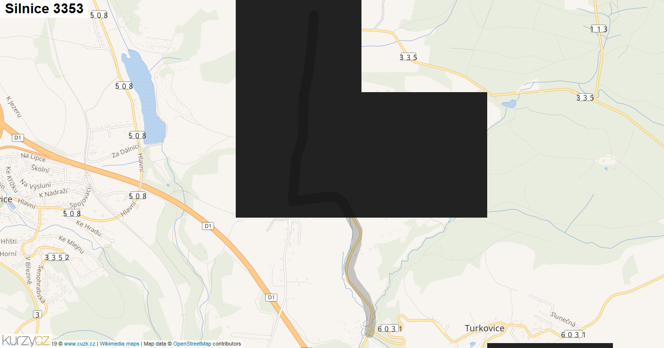 Silnice 3353 - mapa Silnice 3353